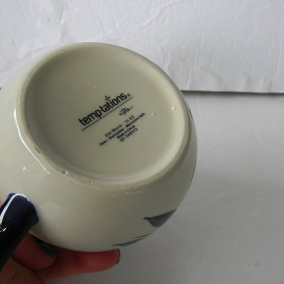 NEW TEMP-TATIONS OLD WORLD CONFETTI BLUE 10 OZ CREAMER KITCHEN HOME - Picture 4 of 4